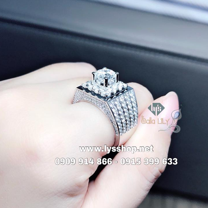 Nhẫn nam kim cương vàng 18k pnj ddddc000504 | pnj.com.vn
