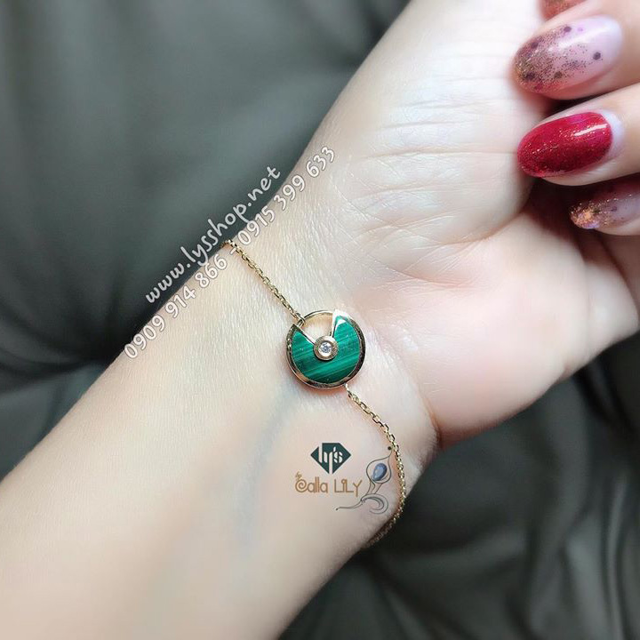 LẮC ĐÁ MALACHITE AMULETTE HONGKONG - S049594